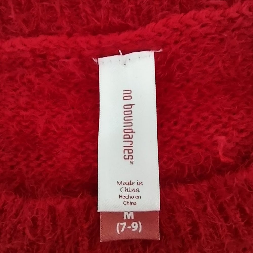 No Boundaries Sequin Santa Red Fuzzy Soft Cozy Ch… - image 7